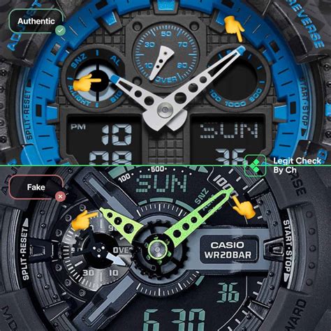 fake casio watch vs original|g shock watch identification check.